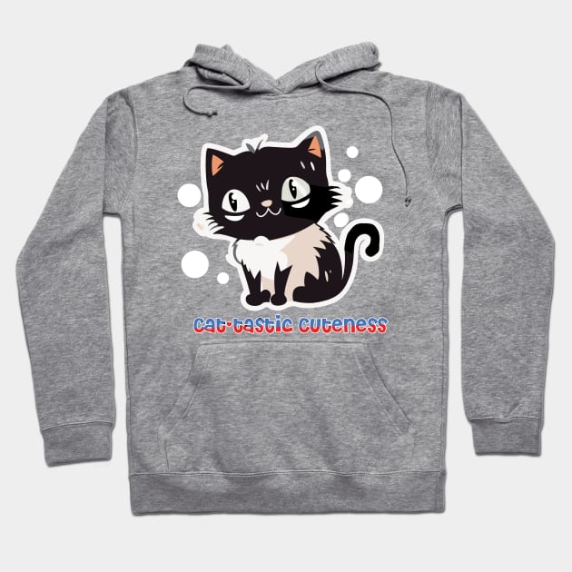 cute cat Hoodie by moss @ ploy love design